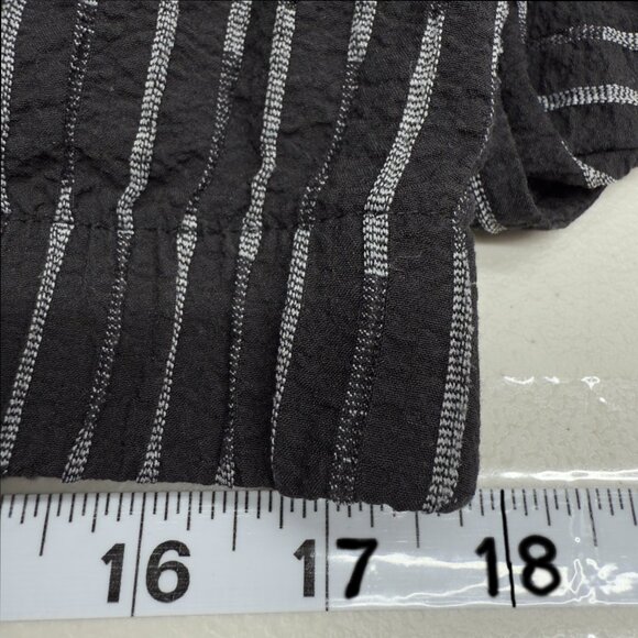 Habitat Black & Gray Striated Rayon Blend Tunic Top + Cropped Trousers Set XL - Picture 16 of 16